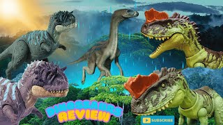 Big Indominus Rex Catch Gallimimus  Dinosaur Toys Mattel Review  Iguanodon  Neovenator [upl. by Ecirtnom]