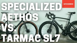 Specialized Aethos vs Tarmac SL7 What You Need to Know [upl. by Shaia]