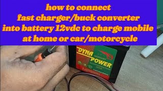 how to connect fast charger in mobile📲 at home 12vdc input5vdc3Aoutputvoltagefastcharger [upl. by Wartow]