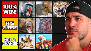 Animals Nickmercs Can Beat In A Fight TIER LIST [upl. by Lynnett603]