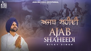 Ajab shaheedi Official Audio Ricky singh  New Punjabi Songs 2023  Jass Records Devotional [upl. by Aneerbas426]