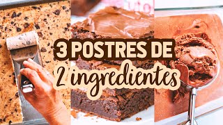 POSTRES DELICIOSOS CON SOLO 2 INGREDIENTES🍫  Hatecheeselovepizza [upl. by Niwdla504]