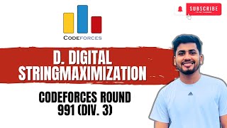 D Digital string maximization  Codeforces Round 991 Div 3  Solution in Bangla [upl. by Friederike]