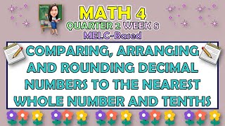 MATH 4  QUARTER 2 WEEK 8  COMPARING ARRANGING AND ROUNDING DECIMAL NUMBERS  MELCBASED [upl. by Leivad]