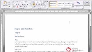 Microsoft Word Tutorial Deutsch Gliederung [upl. by Acinorej150]