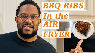 Mouthwatering BBQ RIBS in the AIR FRYERribs cooking airfryer [upl. by Pinkerton]