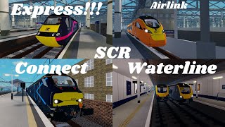 Roblox SCR viaje en las 4 compañías del juego Waterline Conect Express Airlink con subs [upl. by Erinn]