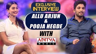 EXCLUSIVE  Live Interview With Allu Arjun amp Pooja Hegde  Aditya Music  DSP  Harish Shankar [upl. by Aldredge]