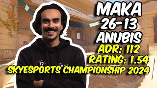 3DMAX Maka 2613 vs Aurora Anubis Skyesports Championship 2024  CS2 POV [upl. by Noicpesnoc718]