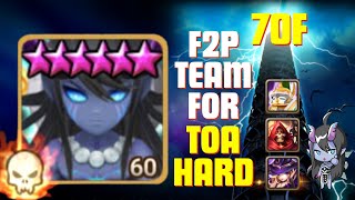 2024 F2P Team TOA Floor 70 boss Veromos for Beginner Player  Summoners War [upl. by Bodkin]