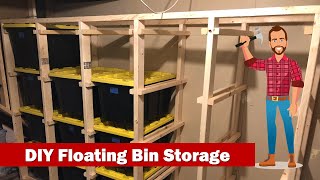 Efficient Garage Storage DIY Storage Rack with Floating Bins [upl. by Etakyram]