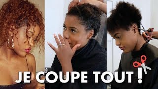 JE COUPE TOUT MES CHEVEUX  Big chop en direct du salon   ASHLEY [upl. by Nananne]