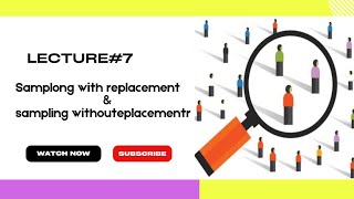 Sampling with replacement and sampling without replacementstatistics lecture7UrduHindiEnglish [upl. by Ahsiner]