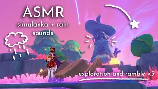 ASMR  exploring simulanka w light thunderstorm sounds 🌩️ genshin impact  whisper ramble [upl. by Cohlier]