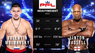 VALENTIN MOLDAVSKY VS LINTON VASSELL FULL FIGHT PFL 4 [upl. by Arihsak]