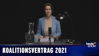 Der ganze AmpelKoalitionsvertrag am Stück gelesen von Birte Schneider  heuteshow [upl. by Eillen877]