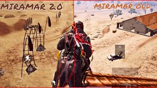 PUBG Mobile Miramar 20 VS Miramar old New Location New Roads  side by side Comparison [upl. by Latoyia]