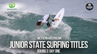 2024 Woolworths WA State Junior Surfing Titles Round 3 Geraldton  Day 1 [upl. by Walford126]