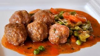 Albóndigas a la Mallorquina  Aguiat de pilotes  Recetas Mallorquinas [upl. by Edualc273]