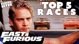 TOP 5 Races  Fast amp Furious Saga  Screen Bites [upl. by Janey]