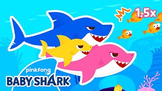 Can You Dance to the FASTER Baby Shark  Compilation  Baby Shark Remix  Baby Shark Official [upl. by Elleimac220]