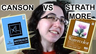 CANSON VS STRATHMORE  Best Cheap Watercolor Paper [upl. by Atinnek131]