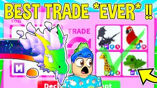 I Traded My MEGA MIDNIGHT DRAGON Away For This Roblox Adopt Me Trading MEGA LUNAR DRAGON [upl. by Chaney244]