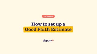 Step 3 How to set up a Good Faith Estimate for Fair Workweek [upl. by Ernie146]