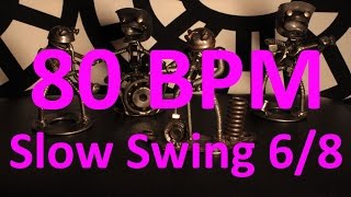 80 BPM  Slow Swing  68 Drum Track  Metronome  Drum Beat [upl. by Nagey]