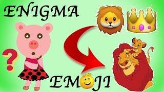 BRINCADEIRA DIVERTIDA QUAL É O FILME COM EMOJI Desenhos Disney DESAFIO com PORQUINHA ROSA  Enigma [upl. by Eelram620]