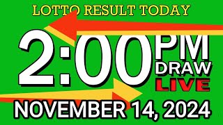 LIVE 2PM LOTTO RESULT TODAY NOV 14 2024 2D3DLotto 2pmlottoresultnovember142024 swer3result [upl. by Heti]