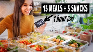 Healthy Weight Loss Meal Prep  Done in 1 Hour [upl. by Inaliel]