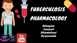 Pharmacology Anti tuberculosis Tuberculosis Rifampicin Isoniazid Ethambutanol Pyrazinamide [upl. by Nnairrek864]