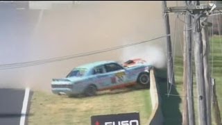 2013 Touring Car Masters  Bathurst  Race 2  Big Crash  Glenn Seton amp Andrew Miedecke [upl. by Lomax]