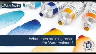 What does staining mean for Watercolours [upl. by Kemble]