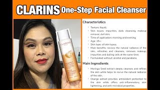 CLARINS ONESTEP FACIAL CLEANSER DEMO amp REVIEWTagalog [upl. by Lev]