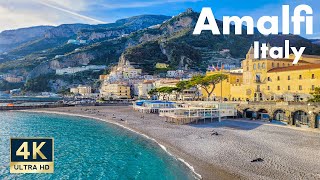 Amalfi Coast Italy 🇮🇹 4K Amalfi to Atrani Walking Tour 2022 [upl. by Florri]