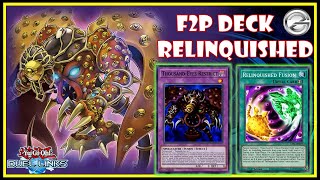 Yugioh Duel Links  Relinquished Deck F2p 2022  With New Skill Pegasus  遊戯王デュエルリンクス [upl. by Haberman]