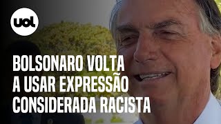 Bolsonaro diz novamente que negro é pesado em arrobas e ironiza condenação em fala no cercadinho [upl. by Finnegan]