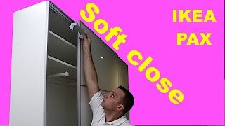 IKEA PAX sliding doors soft close instructions [upl. by Flann]