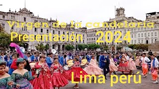 puno toma el centro de lima con musica y baile presentan candelaria 2024 [upl. by Ronoel260]