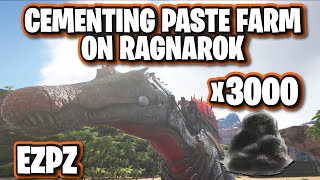 Easiest Way to Get a Lot of Cementing Paste RAGNAROK Ark Survival Evolved [upl. by Ainnat]