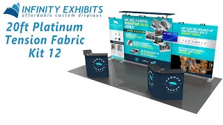 20ft Platinum Tension Fabric Display Kit 12  Infinity Exhibits [upl. by Meirrak]