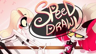 SPEED DRAWTeenager Hazbin Hotel Vivziepop [upl. by Mathre548]