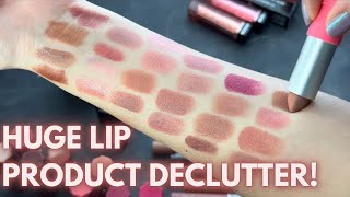 HUGE Lip Product Declutter [upl. by Truscott]