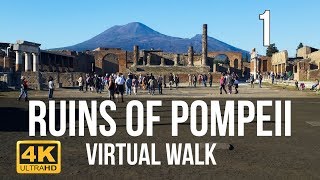 Pompeii Walking Tour in 4K Part 1 [upl. by Naitsabes420]