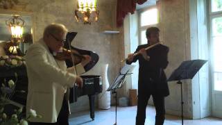 Mozart Monostatos air from Die Zauberflöte Sergio Zampetti flute  Luz Leskowitz violin [upl. by Aramot]