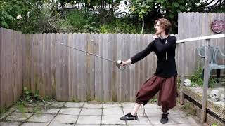 Rapier footwork drill Destreza [upl. by Wolfgram160]