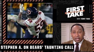 Stephen A HATES the taunting call on Bears LB Cassius Marsh  First Take [upl. by Selden]