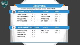 Upper Ferntree Gully 2nd XI v Monbulk CCAS 2nd XI [upl. by Madox641]